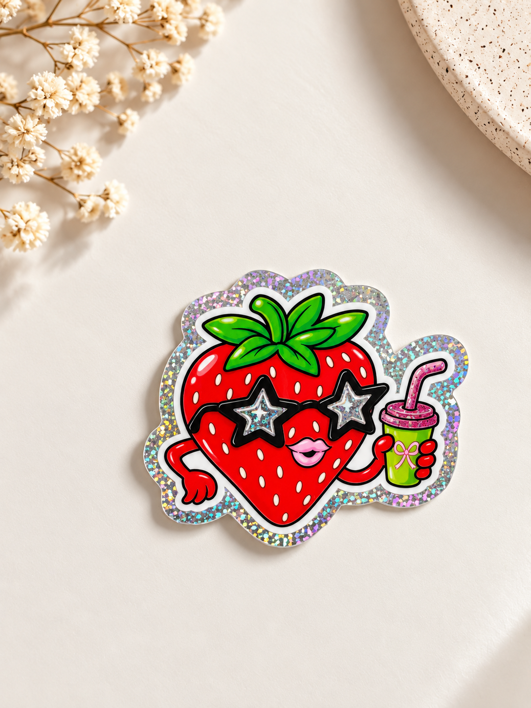 Sticker Strawberry Girl