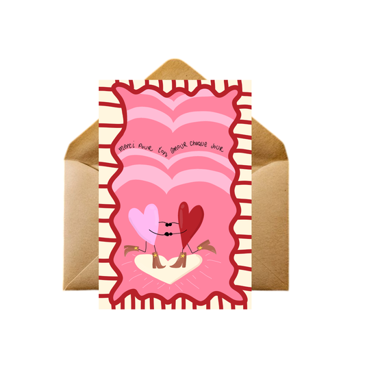 Carte merci pour ton amour