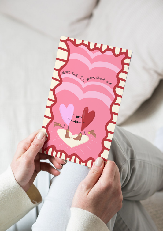 Carte merci pour ton amour